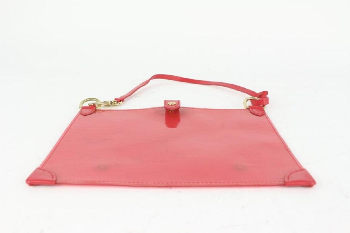 Louis Vuitton Clear Red Epi Leder Plage Clear Pochette Accessoires 1015lv31 im Angebot 2