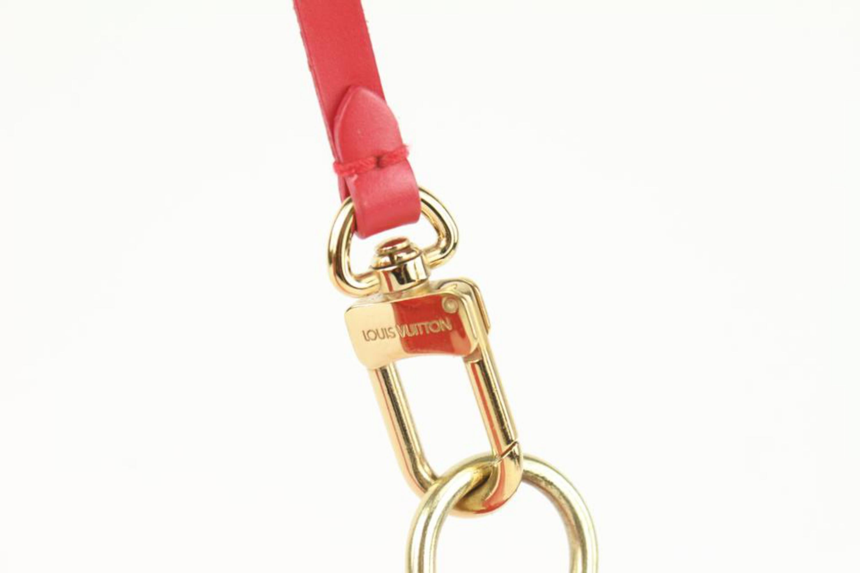 Louis Vuitton Clear Red Epi Leder Plage Clear Pochette-Accessoires 1015lv31 im Angebot 2
