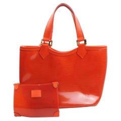 Louis Vuitton Clear Red Epi Plage Mini Lagoon Bay Tote Bag with Pouch 862297