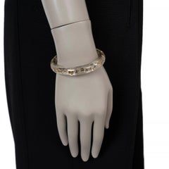 LOUIS VUITTON clear resin INCLUSION MONOGRAM NARROW Bangle Bracelet