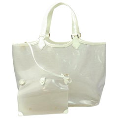 Louis Vuitton Clear Translucent Epi Lagoon Bay Clear 870328 White Vinyl Tote