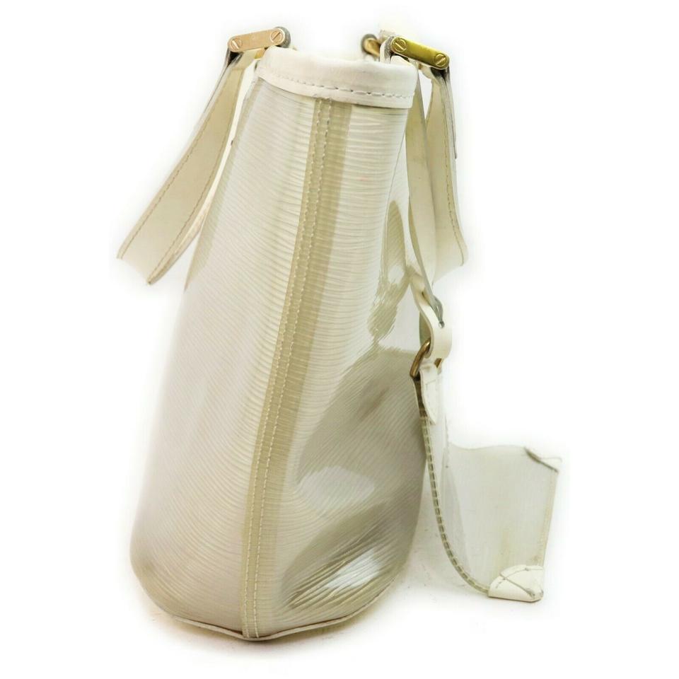 Louis Vuitton Clear Translucent Epi Plage Mini Lagoon Bay with Pouch861490 In Good Condition For Sale In Dix hills, NY