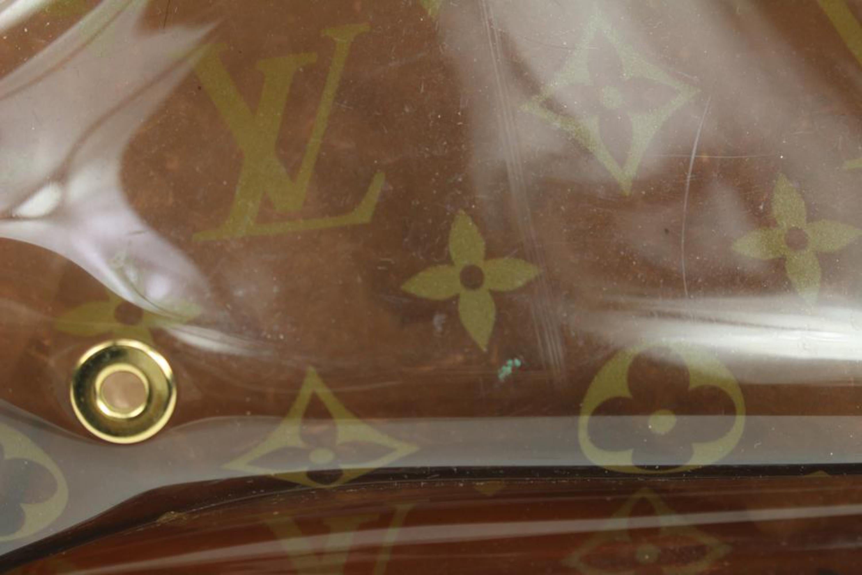 Louis Vuitton Clear Translucent Monogram Ambre Cabas Cruise GM Tote w Pouch  4