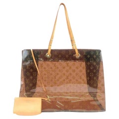 Louis Vuitton Clear Translucent Monogram Ambre Cabas Cruise GM Tote w Pouch 