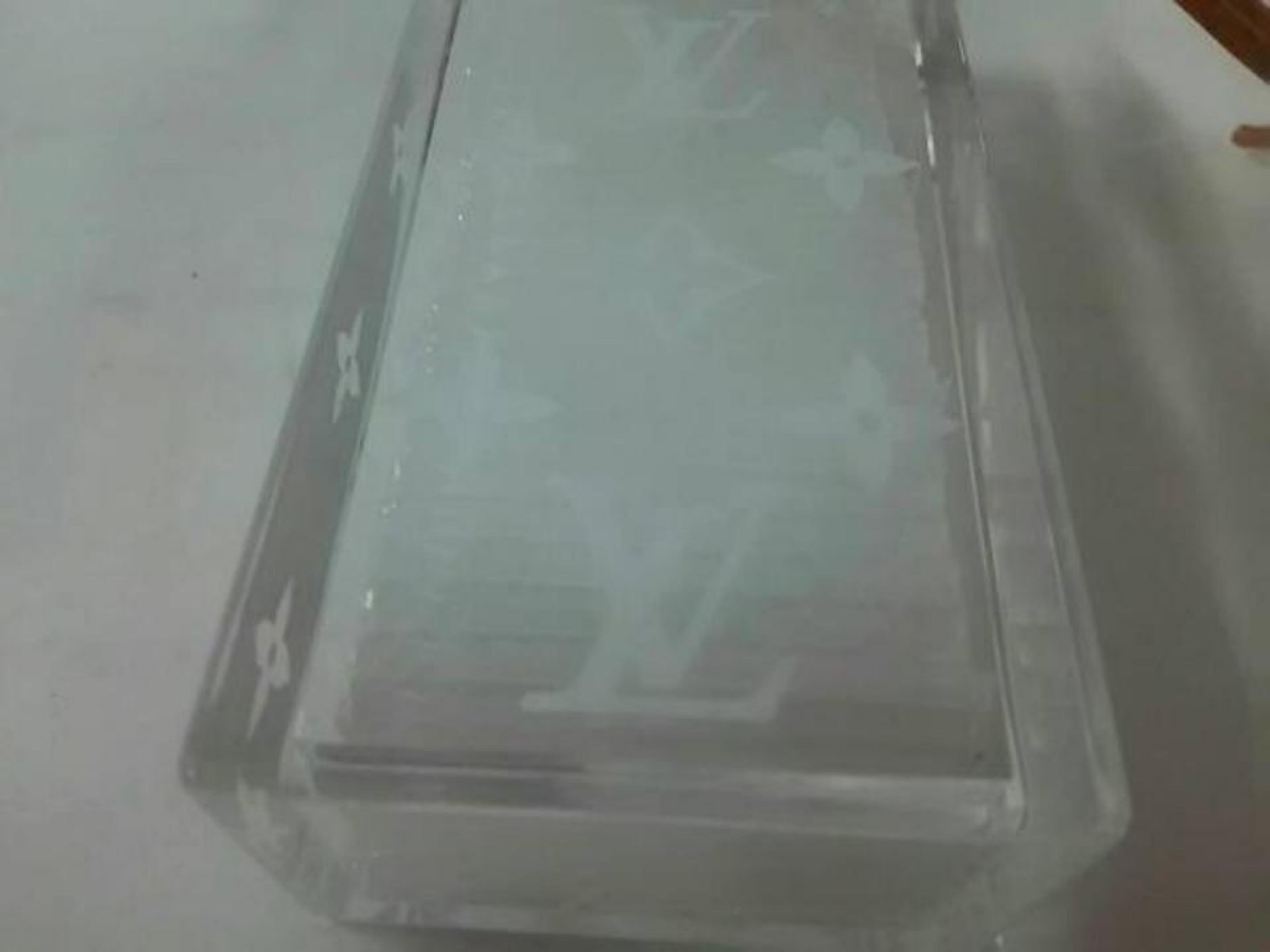 Gray Louis Vuitton Clear (Ultra Rare) Monogram Dominoes Case with Domino Set 234035 For Sale