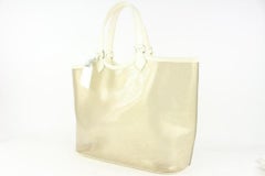 Louis Vuitton Clear White Epi Place Lagoon Bay Baia Beach Tote Bag 1015lv36
