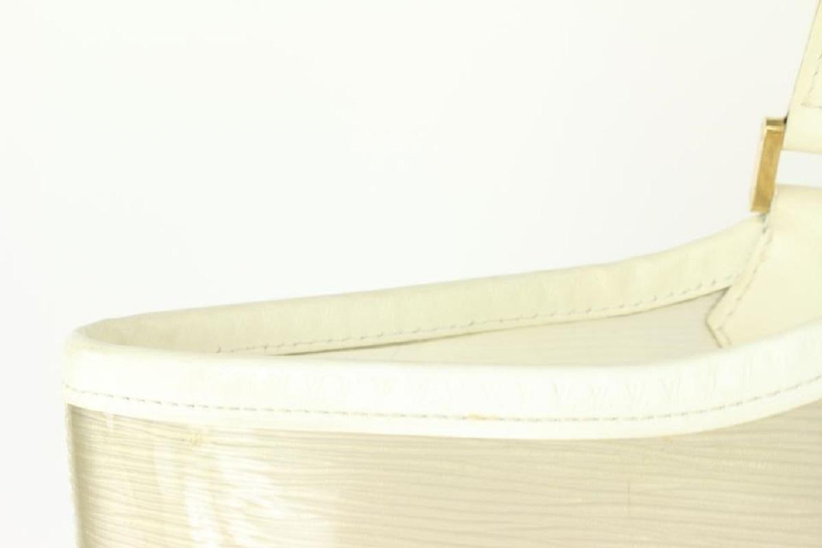 Women's Louis Vuitton Clear White Epi Place Lagoon Bay Baia Beach Tote Bag 1015lv36