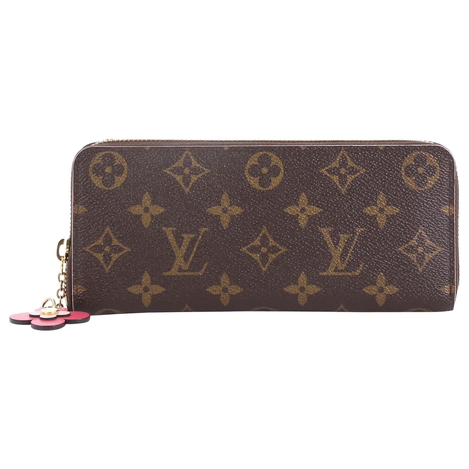 Louis Vuitton Clemence Wallet Limited Edition Blooming Flowers Monogram  Empreinte Leather Blue 2401561