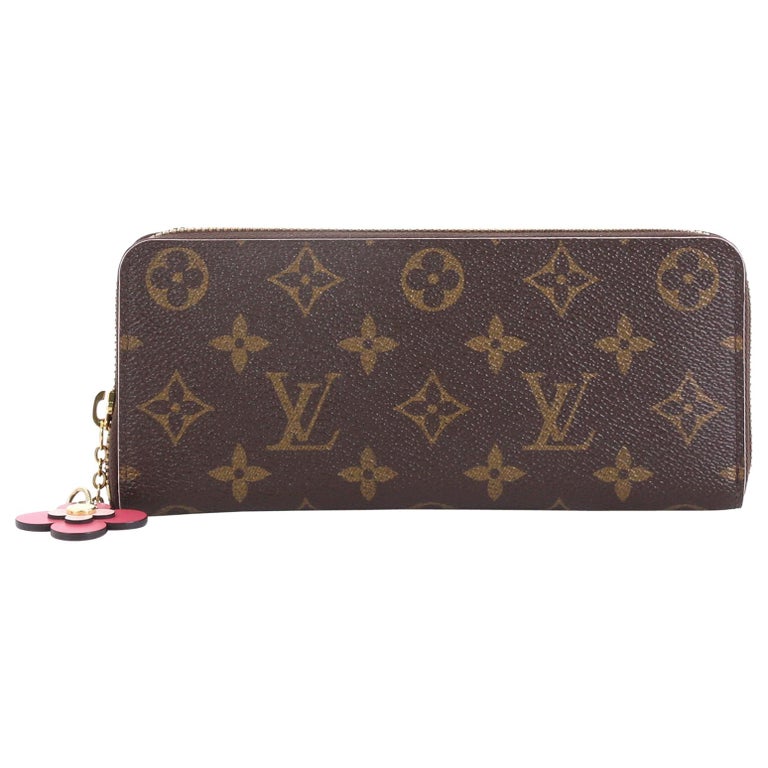 Clemence Wallet in Monogram Coated Canvas, Gold Hardware