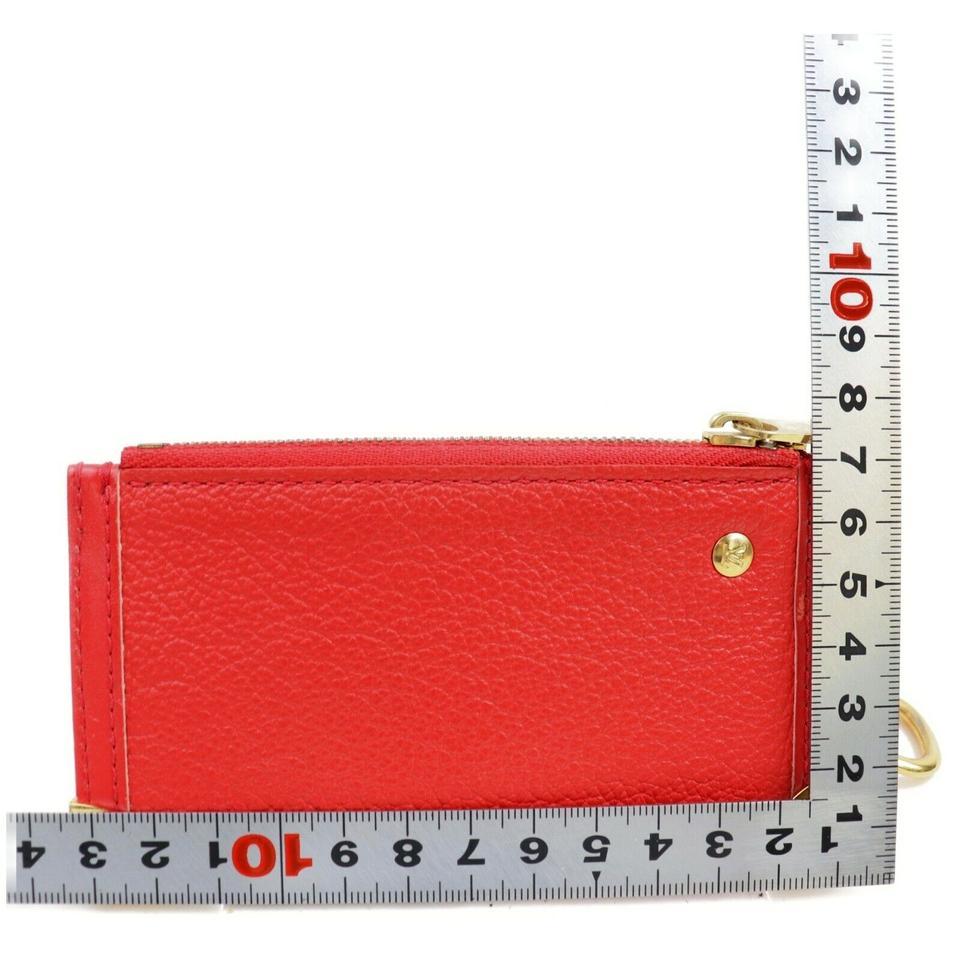 Louis Vuitton Cles Key Pouch Red Suhali Leather 859356 In Good Condition For Sale In Dix hills, NY