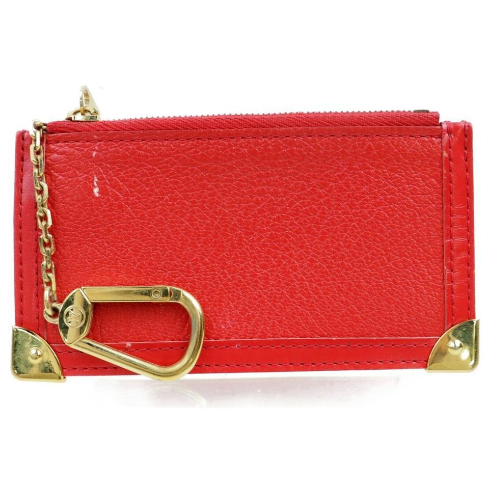 Louis Vuitton Cles Schlüsselanhänger aus rotem Suhali-Leder 859356 im Angebot 4