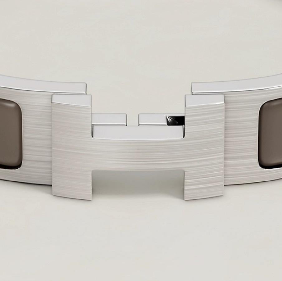 Louis Vuitton Clic HH Bracelet Étain Mat Émail Taille T5 18.5cm Neuf à Nicosia, CY