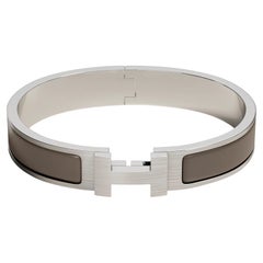 Louis Vuitton Clic HH Bracelet Étain Mat Matte Enamel Size T5 18.5cm