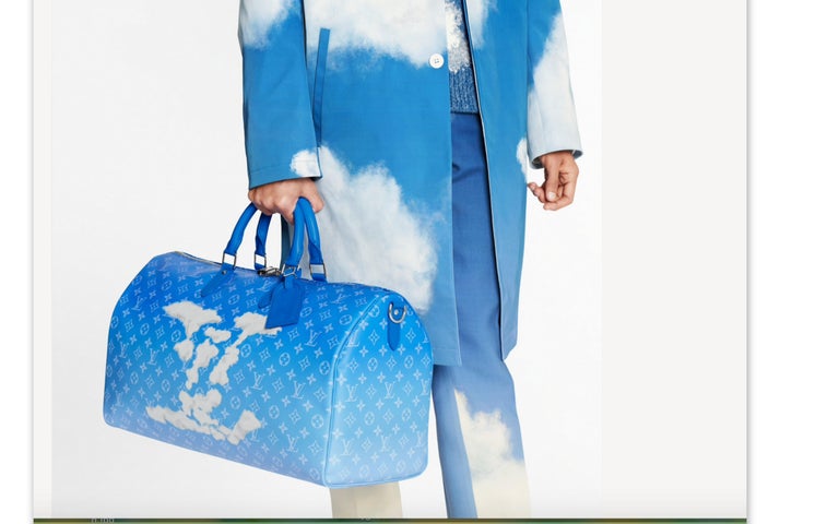 Louis Vuitton Keepall Bandouliere Bag Limited Edition Monogram Clouds 50 at  1stDibs