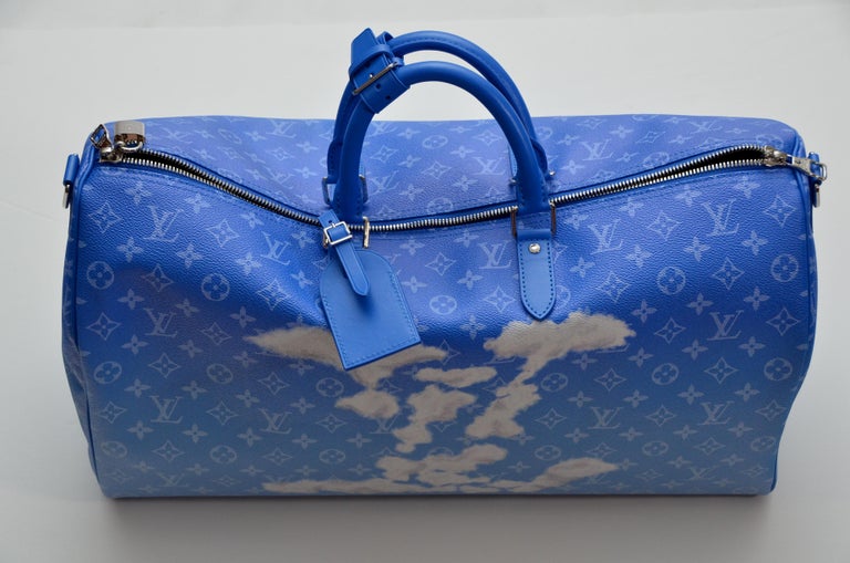 Louis Vuitton Keepall Bandouliere 50 Clouds Blue Monogram Weekend