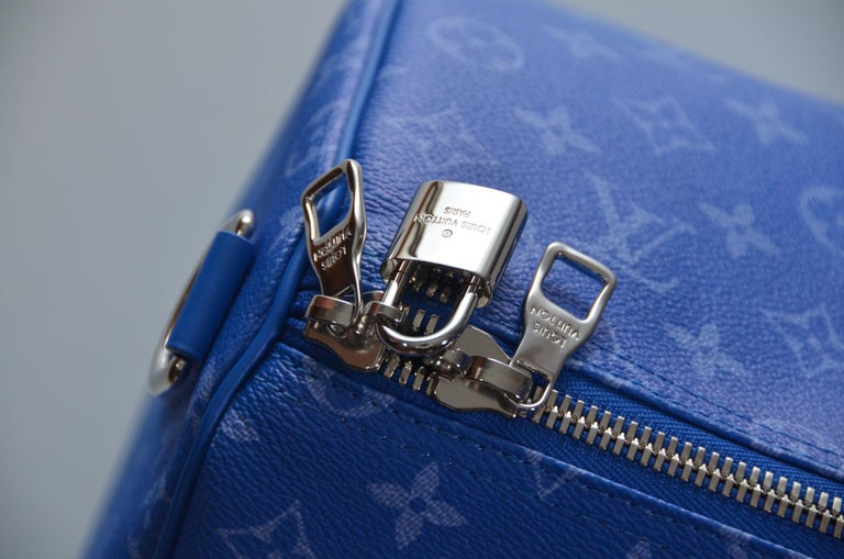 Louis Vuitton Keepall 50B Monogram Bandana Bleached Blue