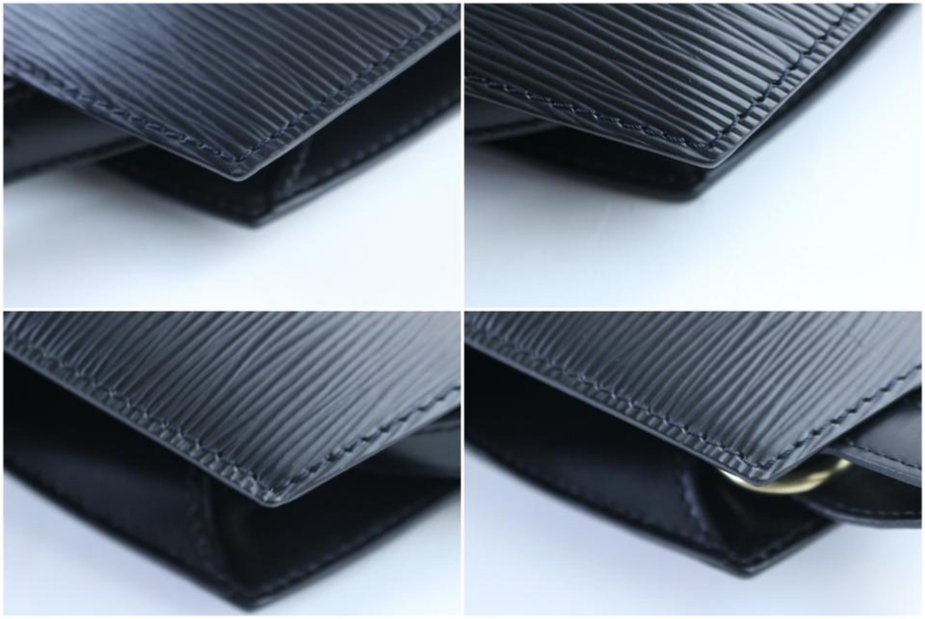 Louis Vuitton Cluny 14lr0413 Black Leather Shoulder Bag For Sale 2