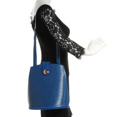 Louis Vuitton Cluny Epi 865824 Blue Leather Shoulder Bag