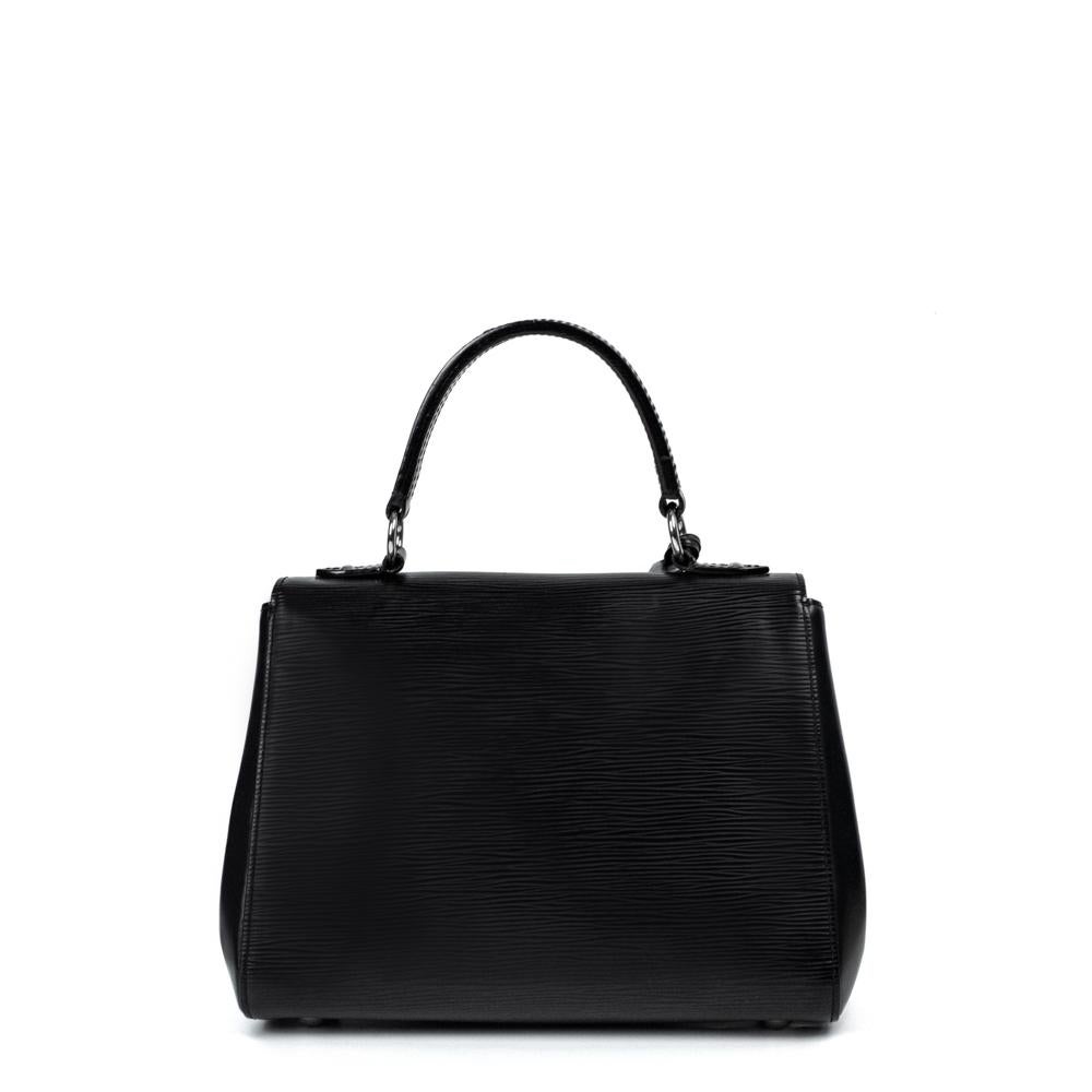 LOUIS VUITTON, Cluny in black épi leather In Good Condition For Sale In Clichy, FR