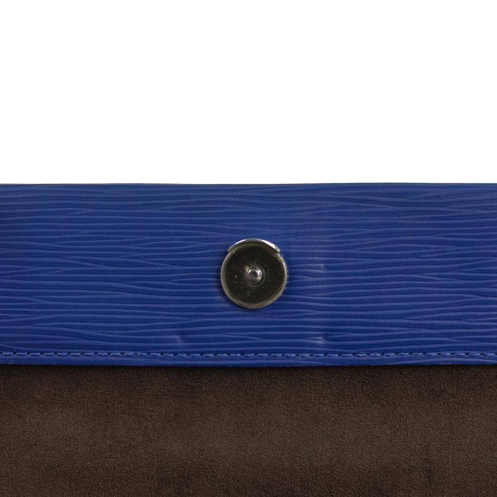 LOUIS VUITTON, Cluny in blue épi leather For Sale 3