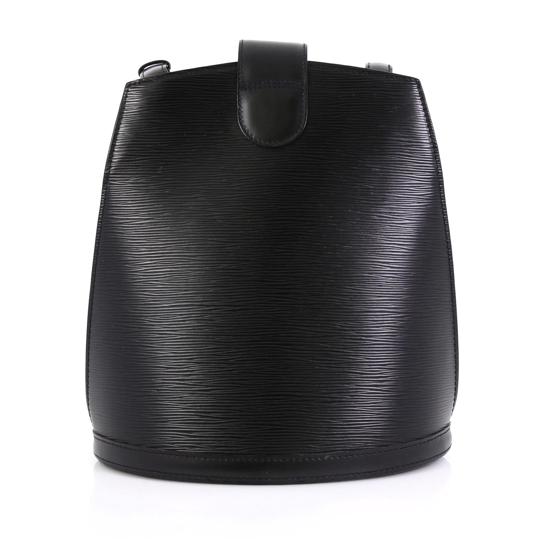 Black Louis Vuitton Cluny Shoulder Bag Epi Leather