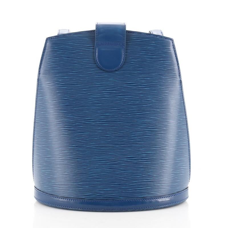Blue Louis Vuitton Cluny Shoulder Bag Epi Leather