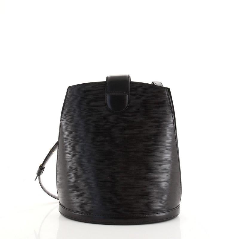 Black Louis Vuitton Cluny Shoulder Bag Epi Leather