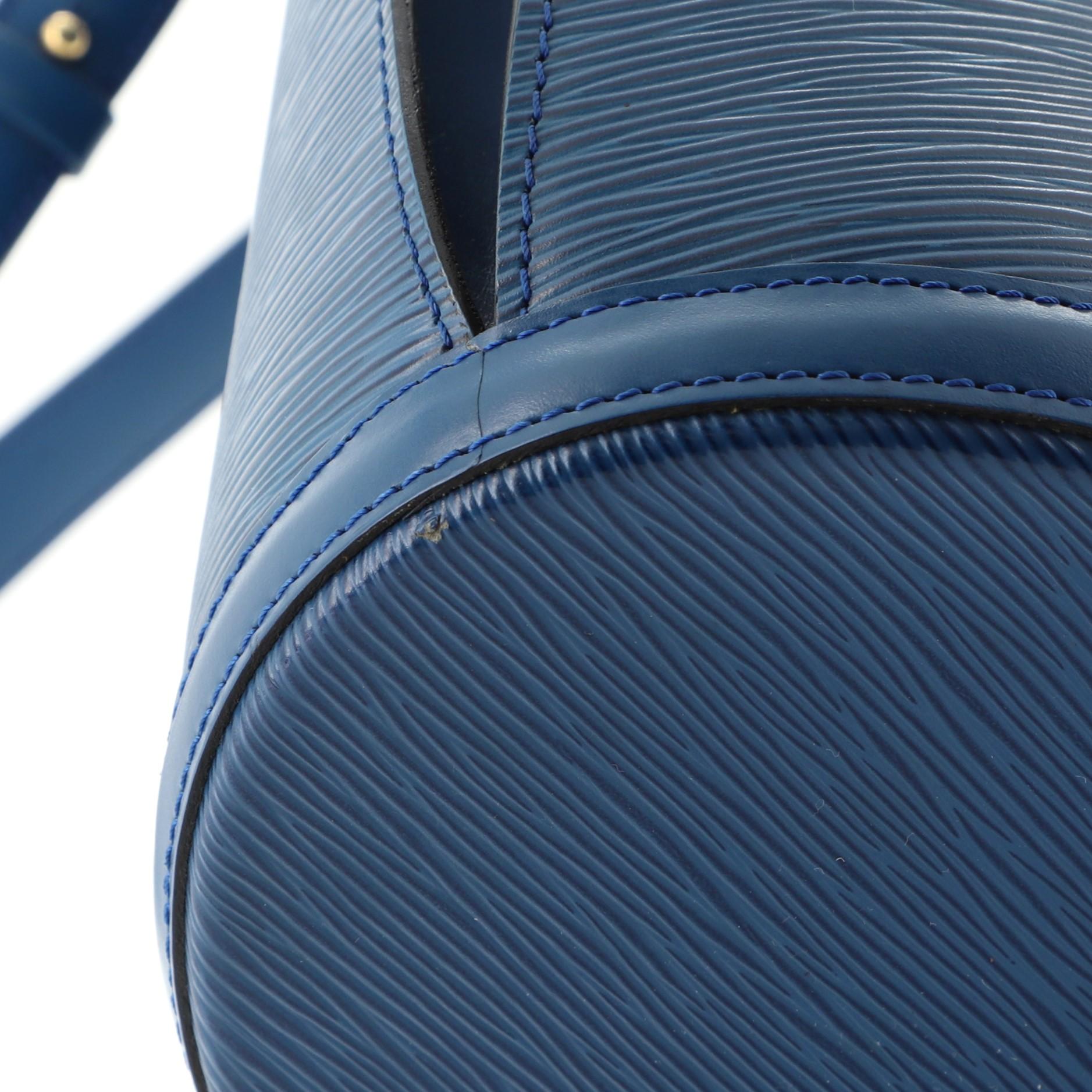 Blue Louis Vuitton Cluny Shoulder Bag Epi Leather