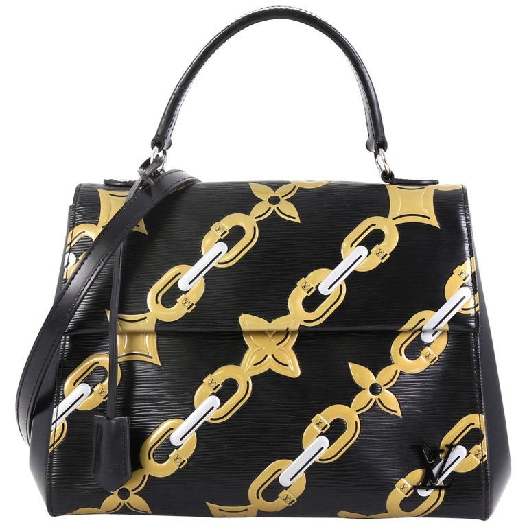 Used Louis Vuitton Vuitton/Cluny Epi Noir/Leather/Blk Bag
