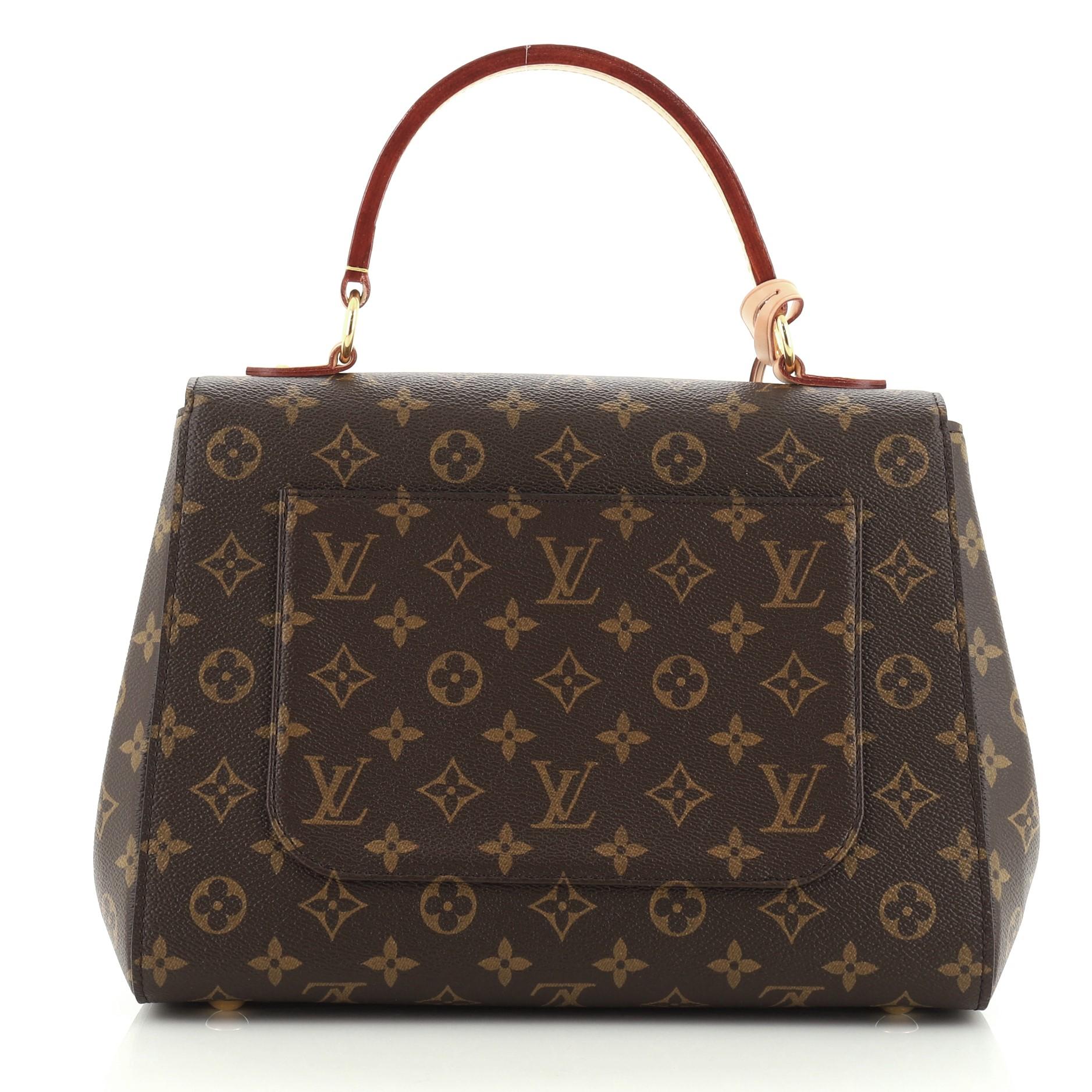 Black Louis Vuitton Cluny Top Handle Bag Monogram Canvas MM