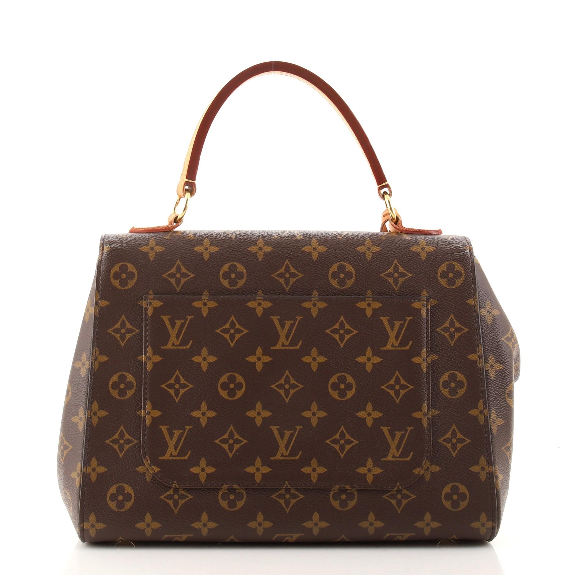 Brown Louis Vuitton Cluny Top Handle Bag Monogram Canvas MM