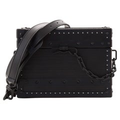 Louis Vuitton Clutch Box Bag Absolute Black Coated Canvas
