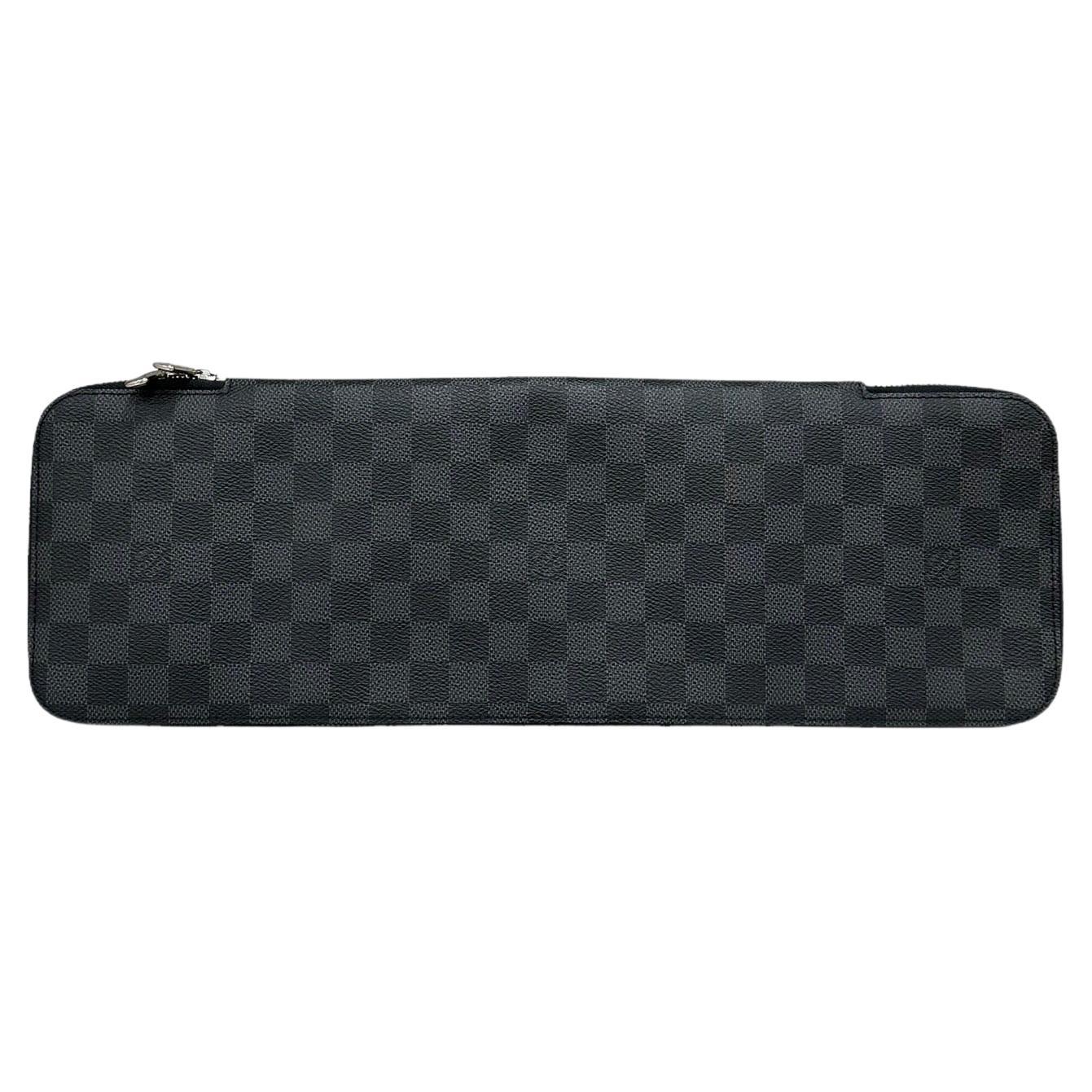 Louis Vuitton Clutch Porta Cravatta Damier Graphite For Sale