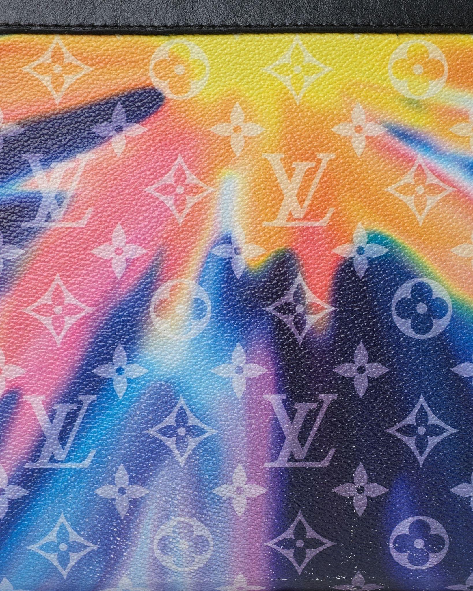 Louis Vuitton Clutch Sonnenuntergang Multicolor im Angebot 7