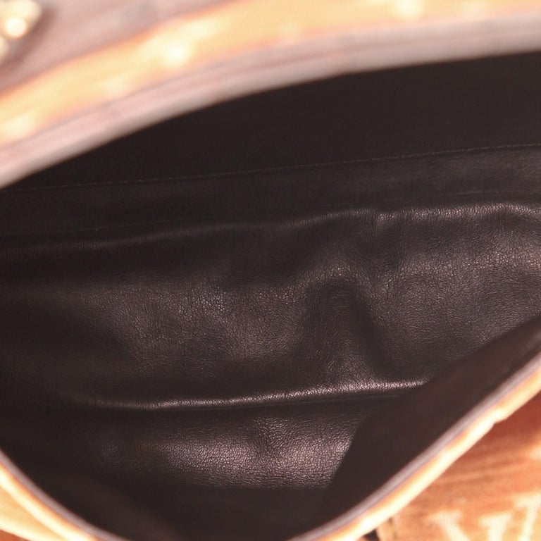 Louis Vuitton Limited Edition Black Monogram Velour Clyde Mon Bag