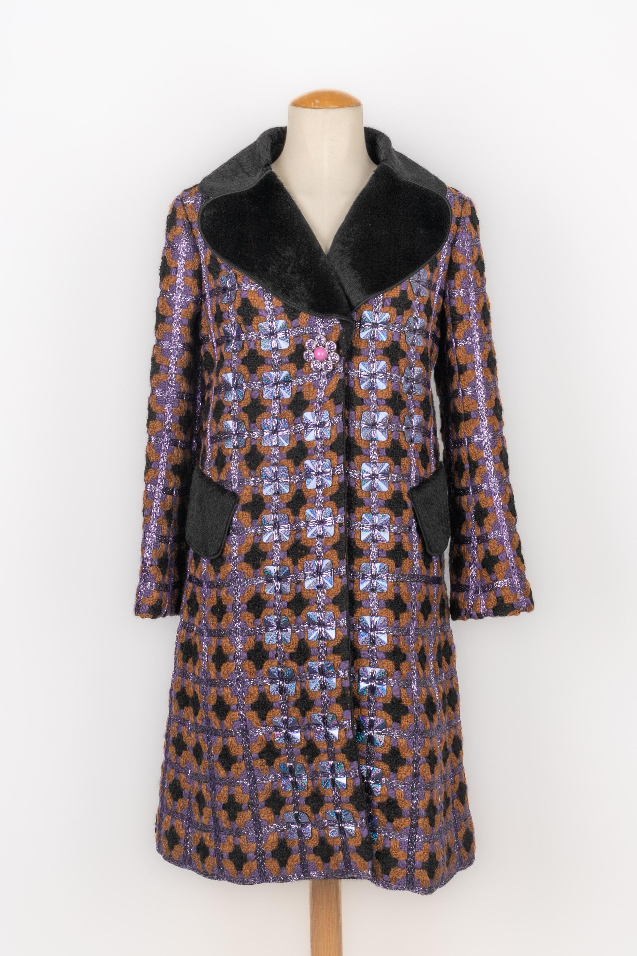 Black Louis Vuitton coat Winter 2012