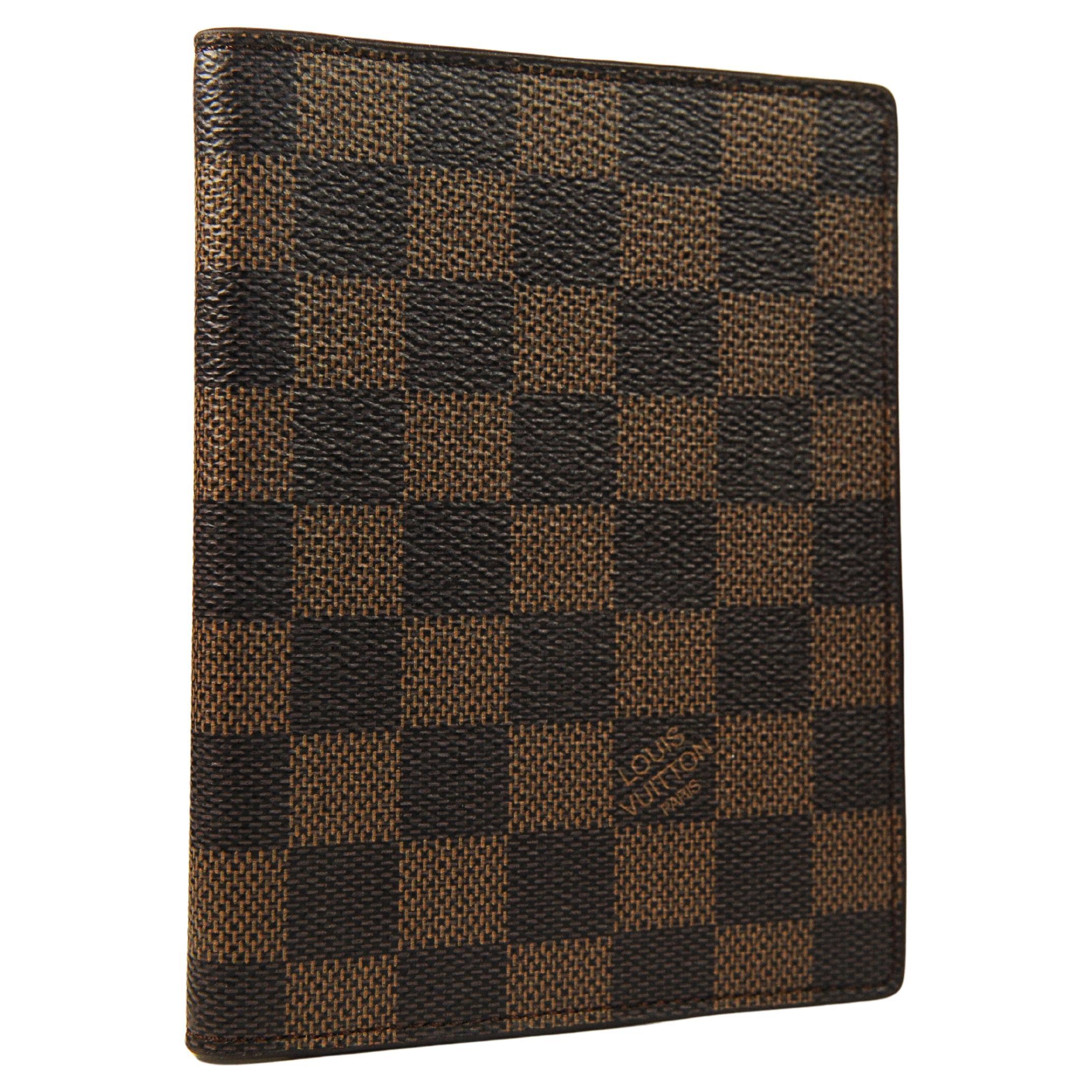 Louis Vuitton Coated Canvas Cowhide Leather Passport Cover France