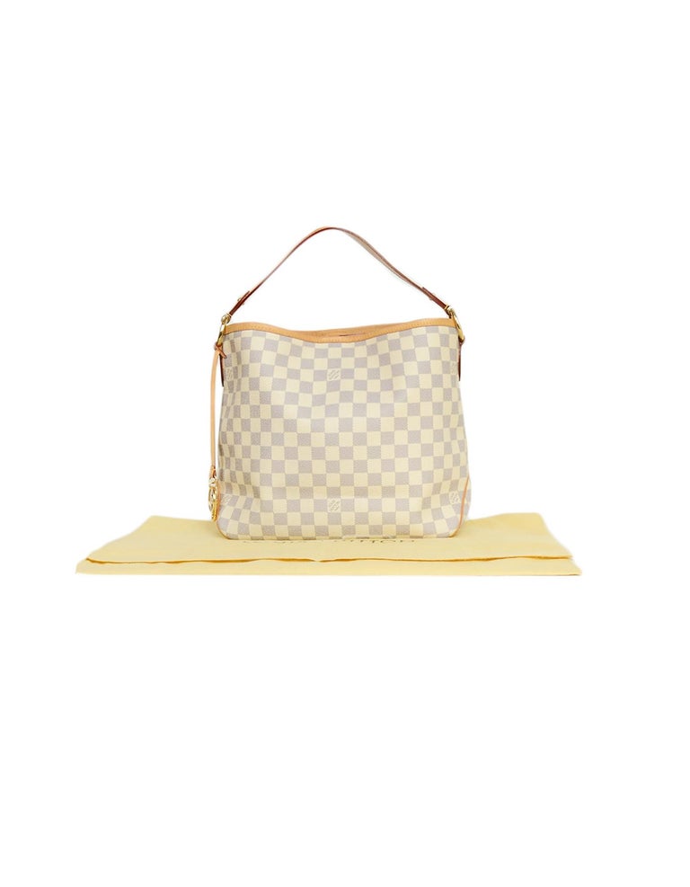 Louis Vuitton Delightful NM Handbag Damien Azur MM White Rose