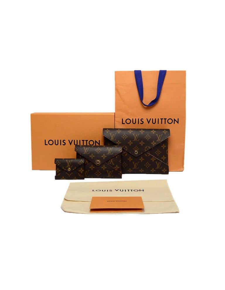 Louis Vuitton Coated Canvas Monogram Kirigami Pochette Set w/ Initials ...