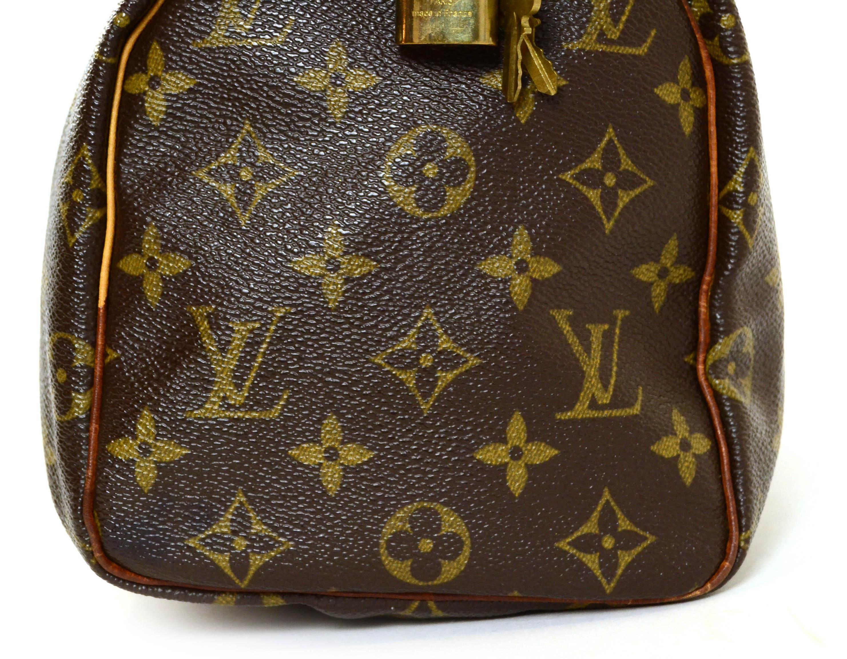 Brown Louis Vuitton Coated Canvas Monogram Speedy 25 Bag