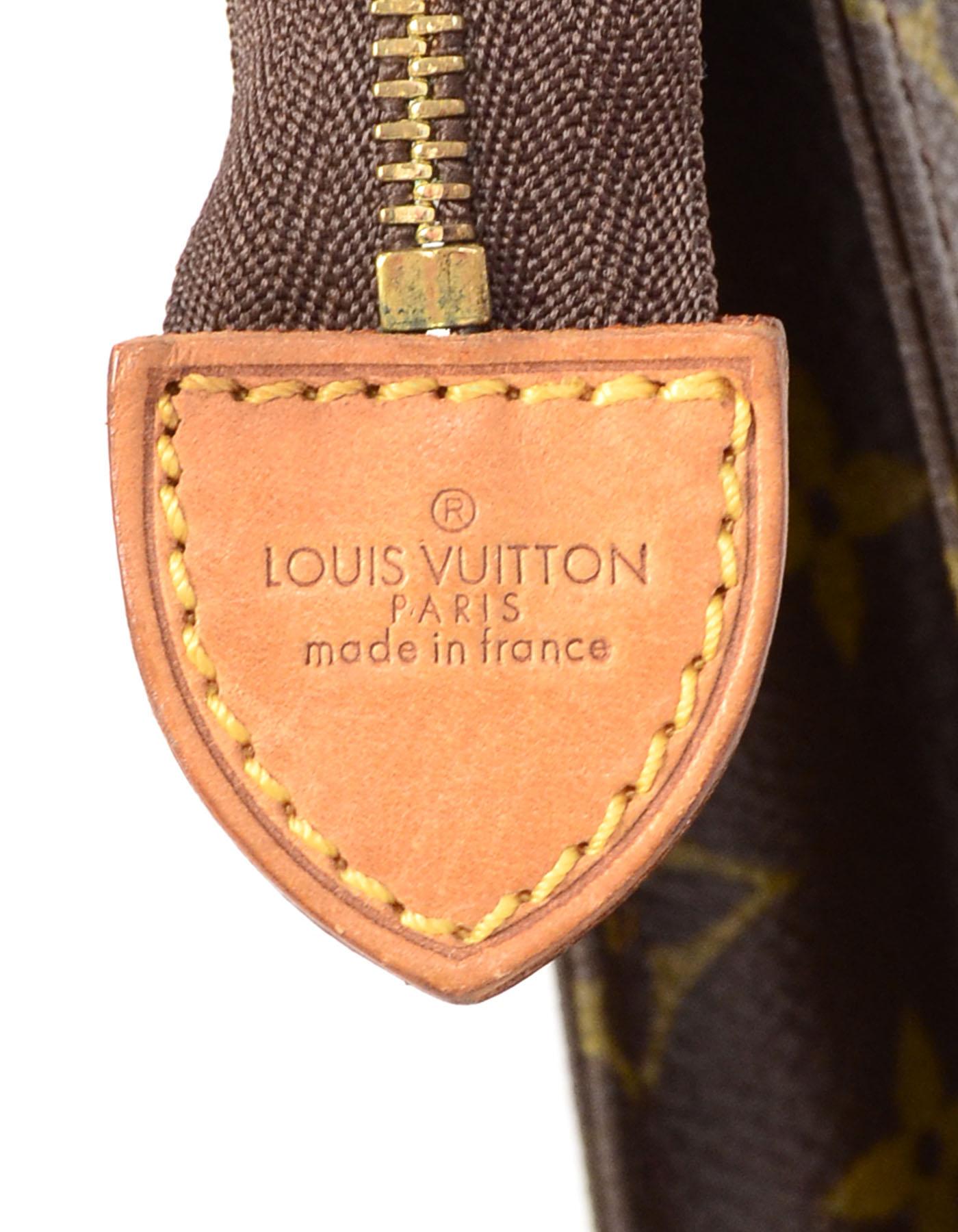 Women's or Men's Louis Vuitton Coated Canvas Monogram Toiletry Pouch 26