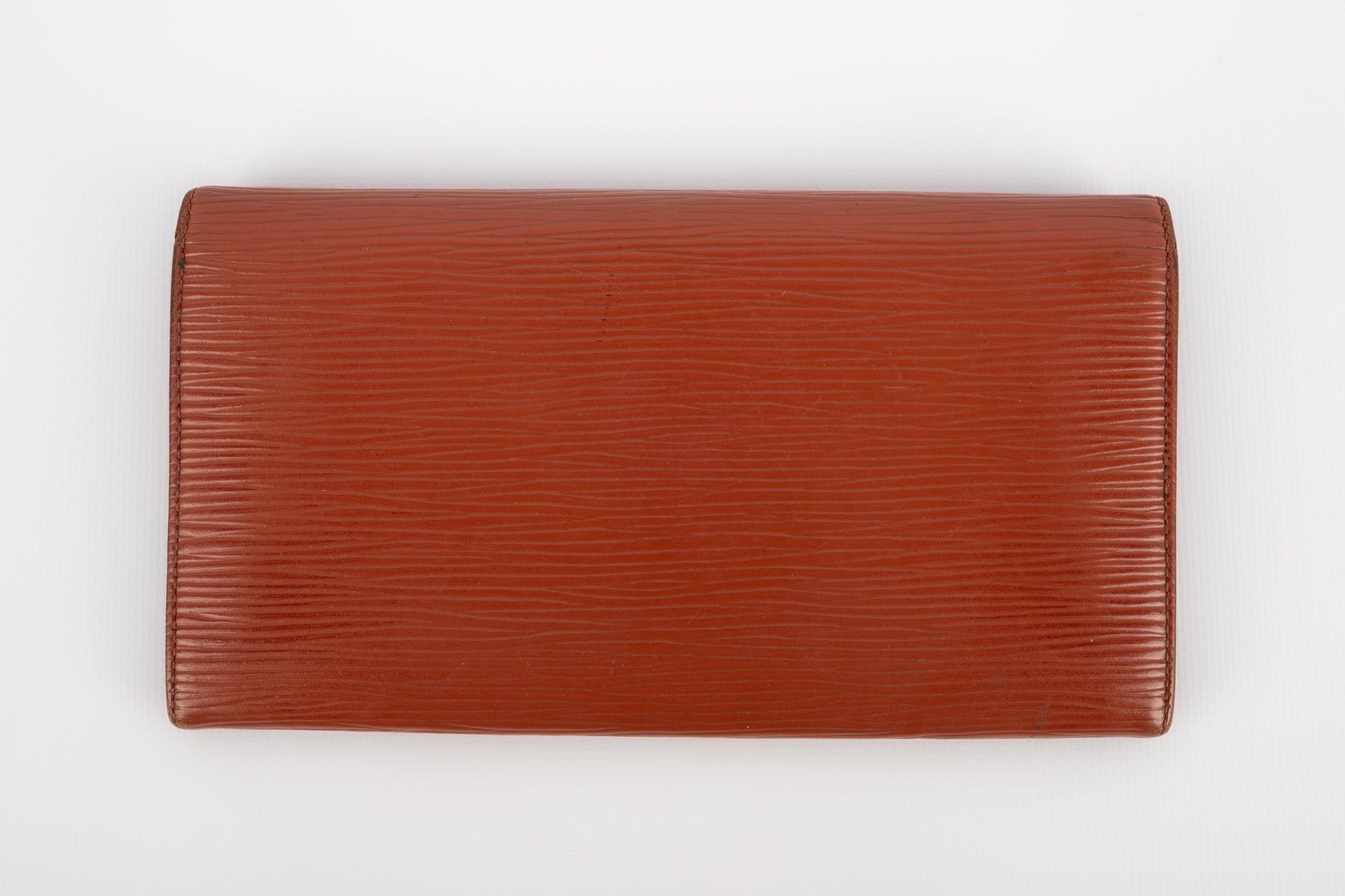 Rosso Portafoglio in pelle Louis Vuitton Cob in vendita