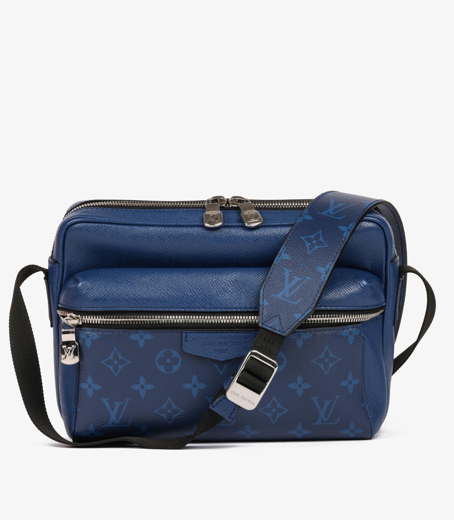 Louis Vuitton Dopp Kit Toilet Pouch Cobalt Blue in Monogram Coated  Canvas/Taiga Cowhide Leather with Silver-tone - US