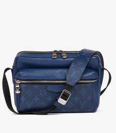 Louis Vuitton Cobalt Monogram Coated Canvas & Cobalt Taiga Leather Outdoor Messe