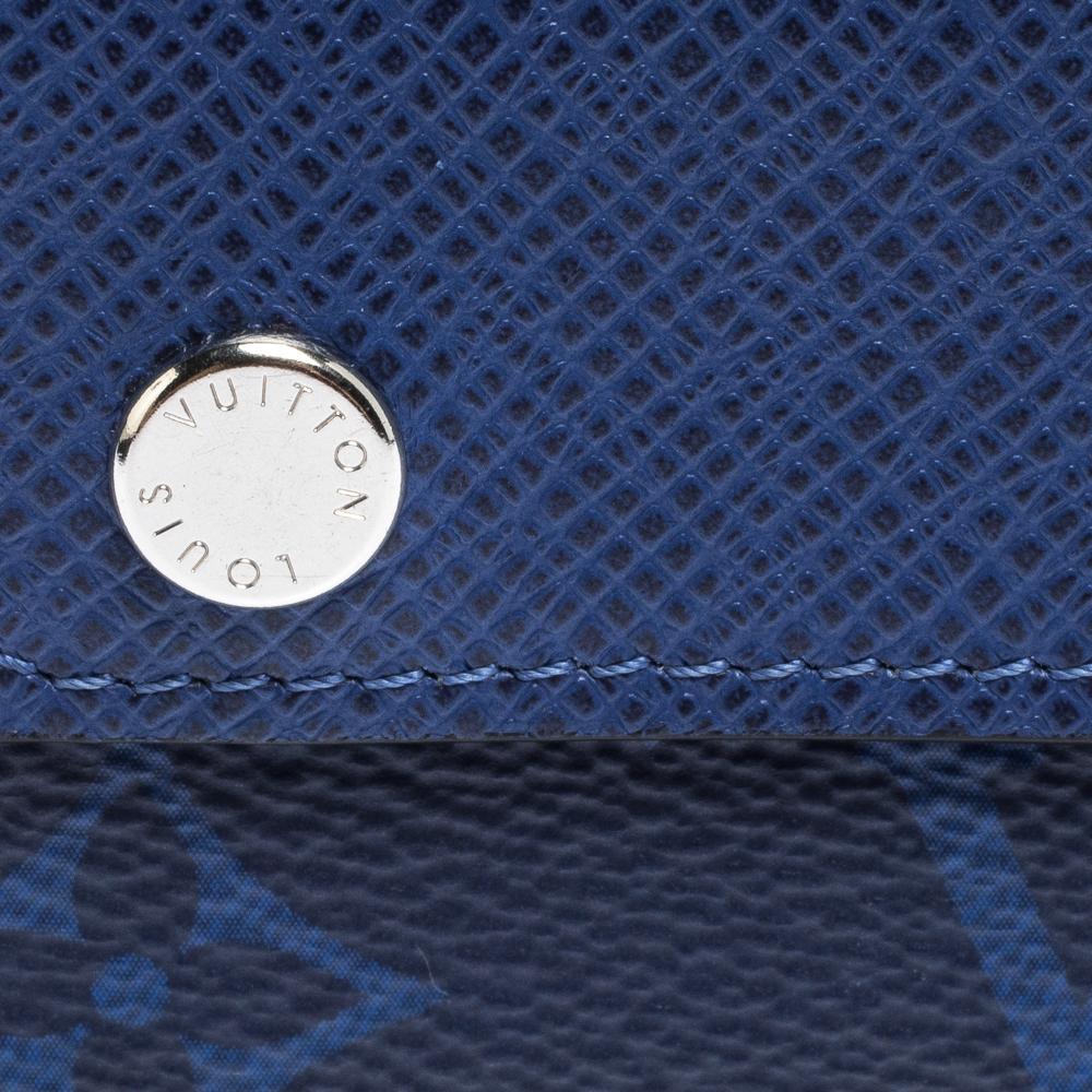 Louis Vuitton Cobalt Monogram Taigarama Discovery Compact Wallet 1