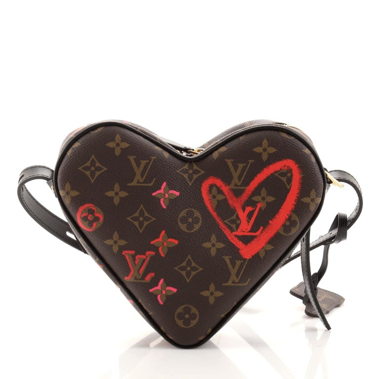 Black Louis Vuitton Coeur Handbag Limited Edition Fall in Love Monogram Canvas For Sale
