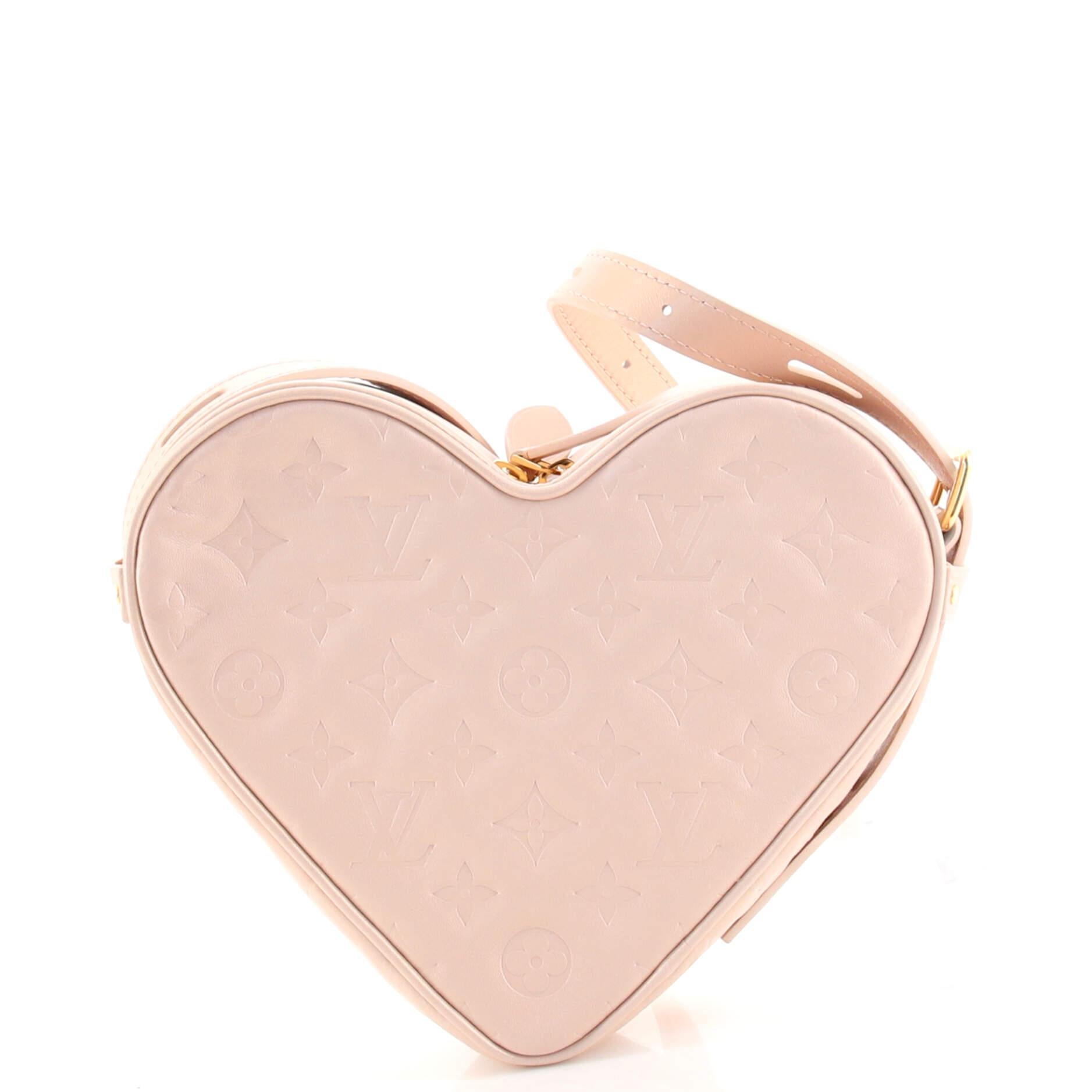 Beige Louis Vuitton Coeur Handbag Limited Edition Fall in Love Monogram 