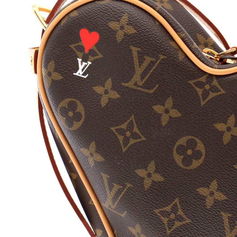 Louis Vuitton Brown Monogram Game On Coeur Heart Bag Leather Cloth