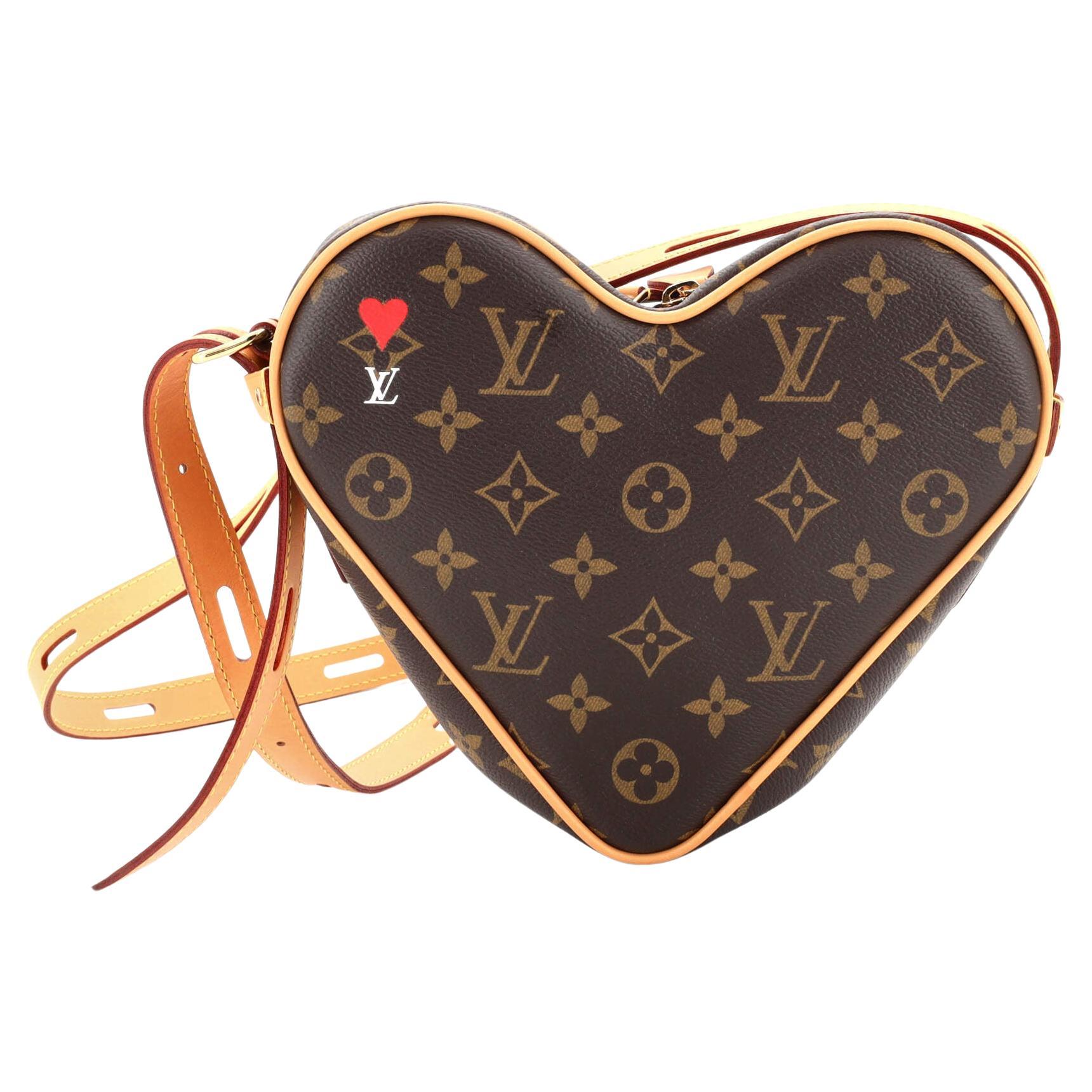 Louis Vuitton Red Heart Gold Chain Fall in Love Red Empreinte leather mini  bag