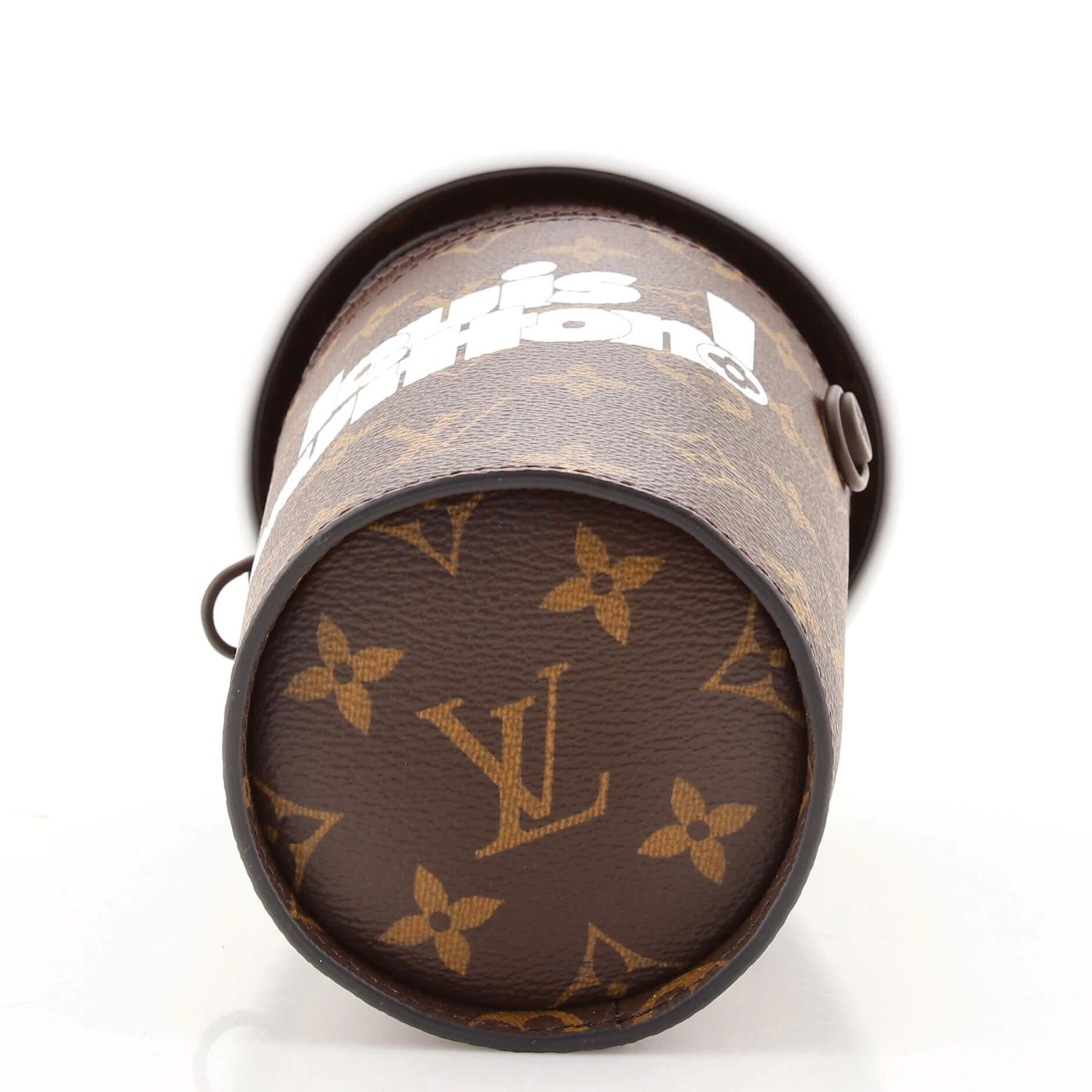 Brown Louis Vuitton Coffee Cup Convertible Pouch Everyday Signature Vintage Mo